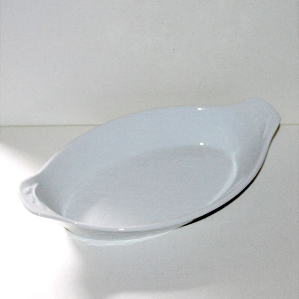 Royal Worcester Baker Gourmet Oven basketweave white England casserole 13.5